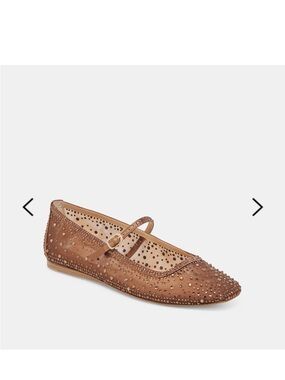 Dolce Vita Tan Studded Mary Jane Flat